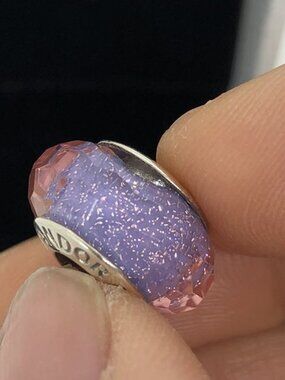 👍👍Pandora Murano Glass Bead Charm Fascinating Purple